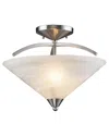 Artistic Home & Lighting 2-light Semi-flush In Silver