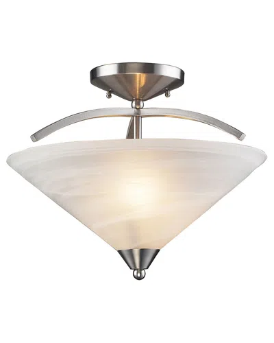 Artistic Home & Lighting 2-light Semi-flush In Silver
