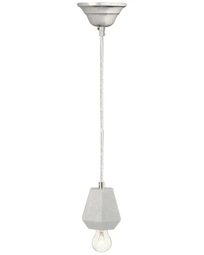 Artistic Home & Lighting 23in White Marble Hexagonal Hanging Lamp