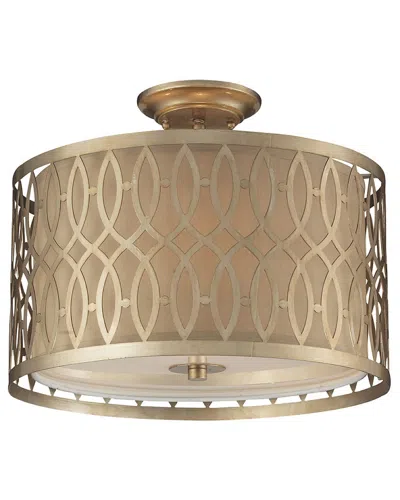 Artistic Home & Lighting 3-light Estonia Semi-flush Mount Lamp In Neutral