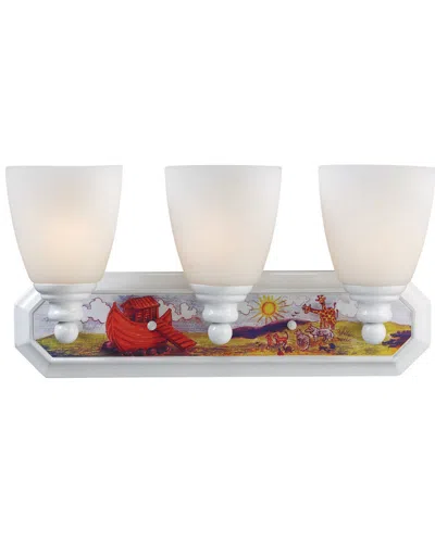 Artistic Home & Lighting 3-light Kidshine Vanity In White