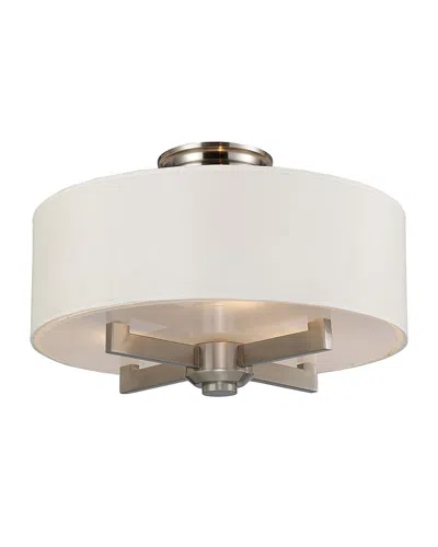 Artistic Home & Lighting 3-light Seven Springs Semi-flush Lamp In White