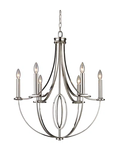 Artistic Home & Lighting 6-light Dione Chandelier In Metallic