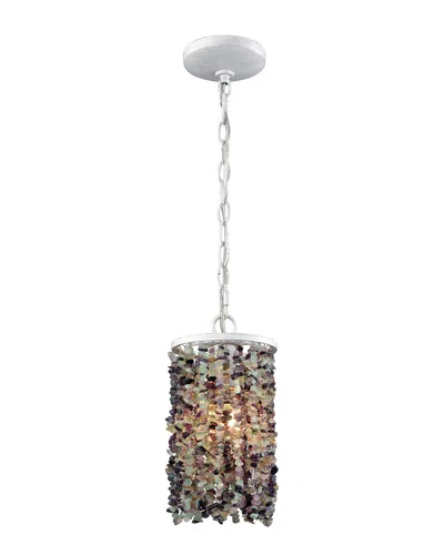 Artistic Home & Lighting Agate Stones 1-light Pendant In Neutral