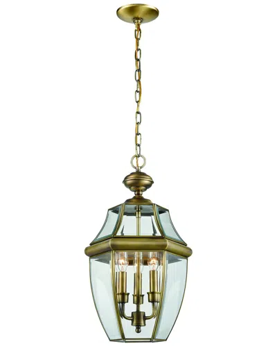 Artistic Home & Lighting Artistic Home Ashford 12'' Wide 3-light Outdoor Pendant In Gold