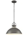 Artistic Home & Lighting Artistic Home North Shore 18'' Wide 1-light Outdoor Pendant In Silver