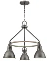 Artistic Home & Lighting Artistic Home North Shore 24in Wide 3-light Outdoor Pendant In Silver