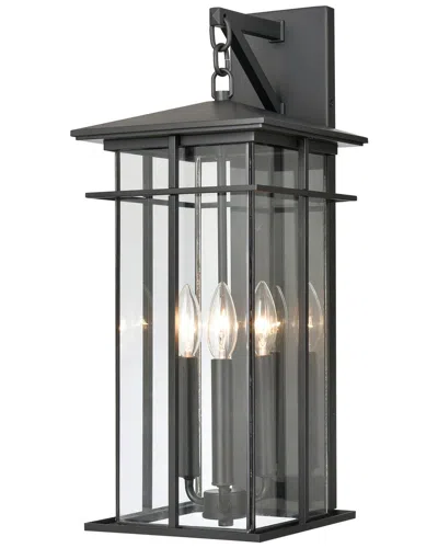 Artistic Home & Lighting Artistic Home Oak Park 22'' High 3-light Outdoor Sconce In Black