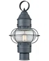 Artistic Home & Lighting Artistic Home Onion 19'' High 1-light Outdoor Post Light In Silver