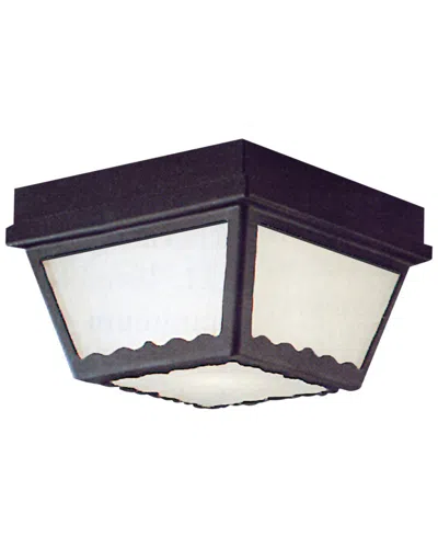 Artistic Home & Lighting Artistic Home Outdoor Essentials 9.5'' Wide 2-light Outdoor Flush Mount In Black