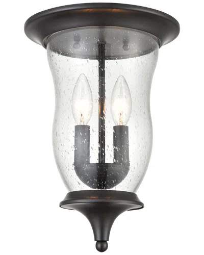 Artistic Home & Lighting Artistic Home Trinity 9'' Wide 2-light Outdoor Flush Mount In Gold