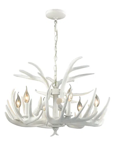 Artistic Home & Lighting Big Sky 6-light Chandelier In White