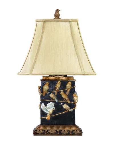 Artistic Home & Lighting Birds On Branch Table Lamp In Black
