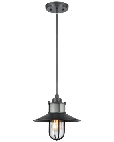 Artistic Home & Lighting Coastal Farm 10in Wide 1-light Outdoor Pendant In Grey