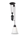Artistic Home & Lighting Farmhouse 1-light Adjustable Pendant