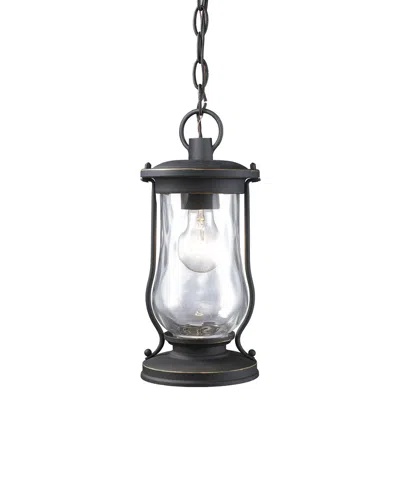 Artistic Home & Lighting Farmstead 1 Light Outdoor Pendant In Matte Black