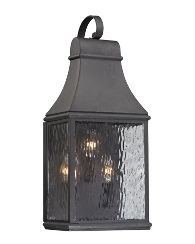 Artistic Home & Lighting Forged Jefferson 3-light Outdoor Sconce In Black