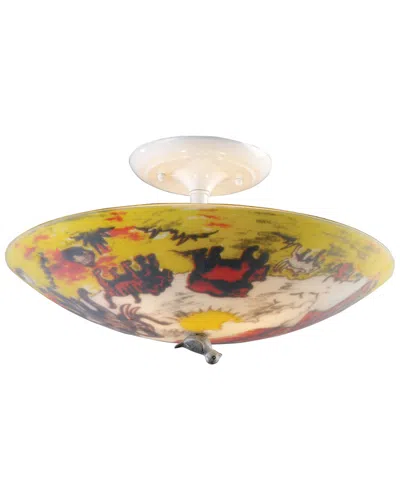 ARTISTIC HOME & LIGHTING ARTISTIC HOME & LIGHTING KIDSHINE 3-LIGHT FLUSH MOUNT OF NOAH'S ARK