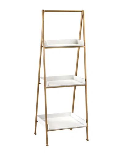 ARTISTIC HOME & LIGHTING ARTISTIC HOME & LIGHTING KLINE WHITE AND GOLD ACCENT SHELF