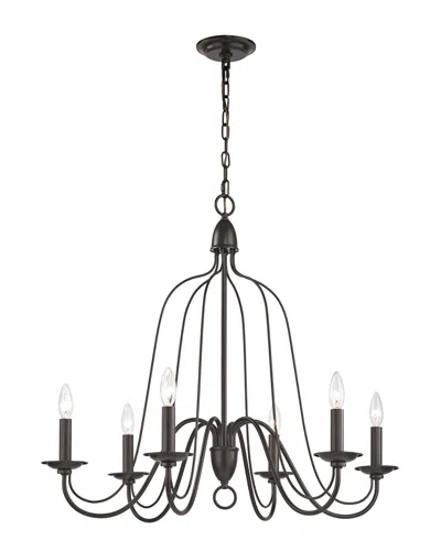 Artistic Home & Lighting Monroe 6-light Chandelier In Black