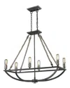 Artistic Home & Lighting Natural Rope 6 Light Chandelier