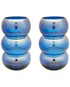 Artistic Home & Lighting Set Of 2 Cobalt Ring Votives