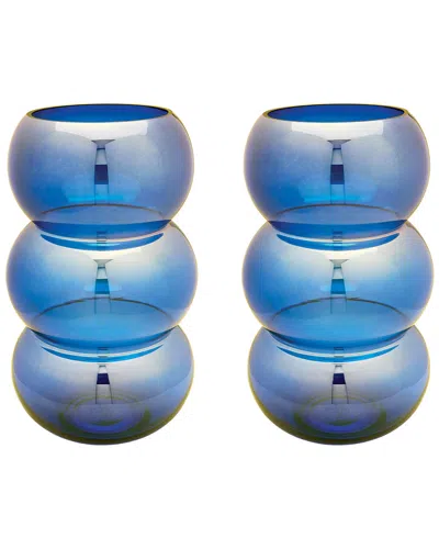 Artistic Home & Lighting Set Of 2 Cobalt Ring Votives