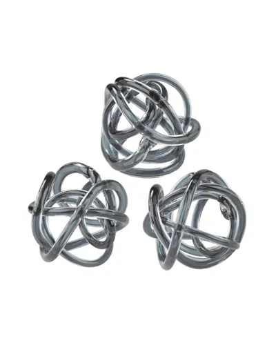 Artistic Home & Lighting Set Of 3 Glass Knots