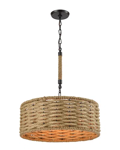 Artistic Home & Lighting Weaverton 3-light Rope Chandelier