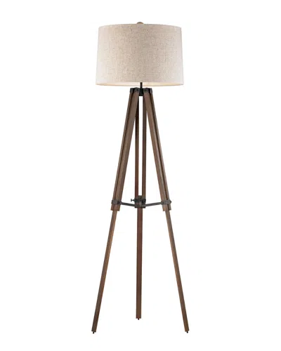 Artistic Home & Lighting Wooden Brace Tripod Floor Lamp In Neutral