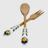 Artistica Ceramic Lemon Design Wooden Utensil Set In Positano Lemon