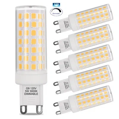 Artiva Usa 40 Watt Equivalent, G9 Led Dimmable Light Bulb (3000k) G9/bi-pin Base In Clear