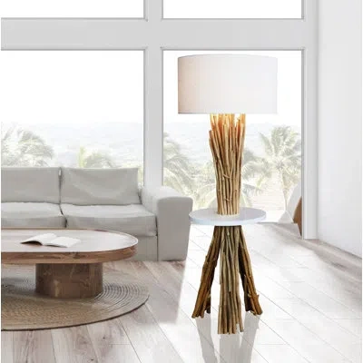 Artiva Usa 60" Tray Table Floor Lamp In Natural