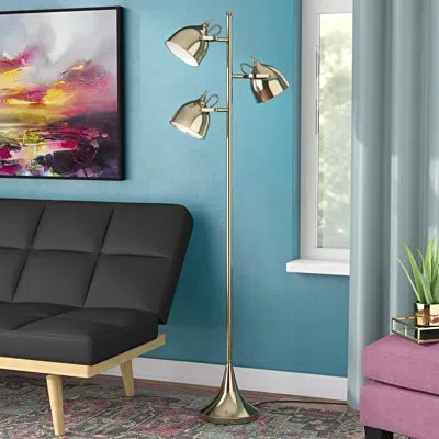 Artiva Usa 64" Tree Floor Lamp In Antique Satin Brass
