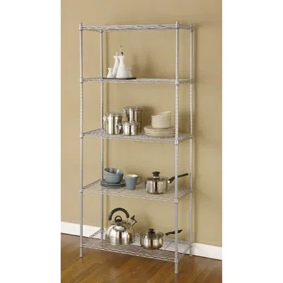 Artiva Usa 68" H X 29.5" W X 14.2" D Shelving Unit In Silver And Gray