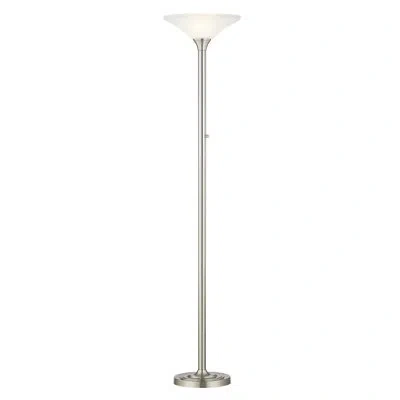 Artiva Usa 71" Led Torchiere Floor Lamp In Brushed Steel