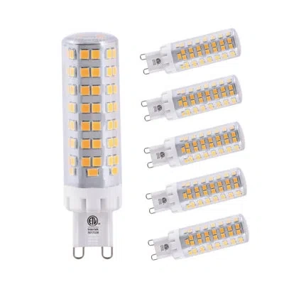 Artiva Usa 75w Equivalent, 8w G9 Dimmable Led Light Bulb, Warm (set Of 6) In Clear;white