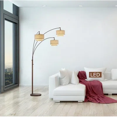 Artiva Usa 80" Arched Floor Lamp In Antique Bronze