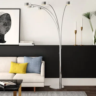 Artiva Usa 88" Tree Floor Lamp In Brushed Steel