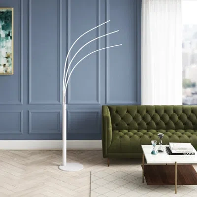 Artiva Usa 92" Led Tree Floor Lamp In Matte White