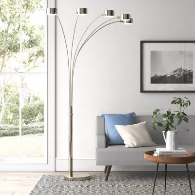 Artiva Usa Alisson 88" Tree Floor Lamp In Brushed Nickel