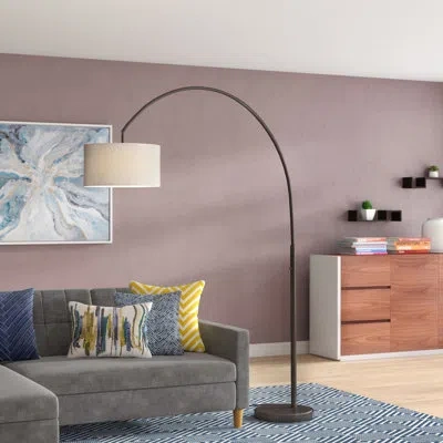 Artiva Usa Elena 80" Arched Floor Lamp In Antique Bronze
