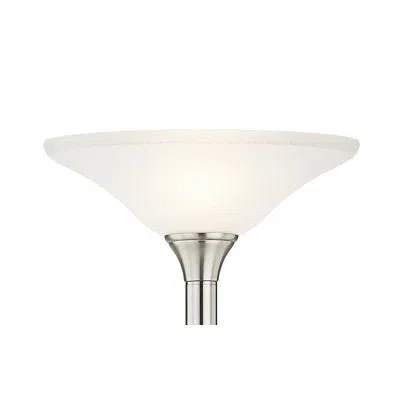 Artiva Usa Hammer Glass Replacement Frosted Lamp Shade, 15"x15" X 4.72"h In White