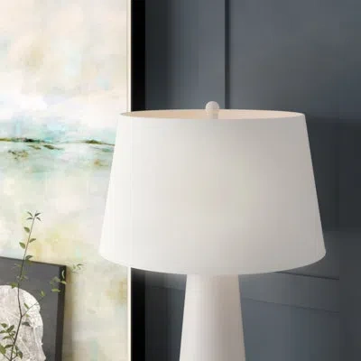 Artiva Usa Hollywood 12" H Linen Empire Lamp Shade ( Uno ) In Off-white In Off White