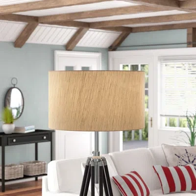Artiva Usa Linen Drum Lamp Shade ( Spider ) In Tan