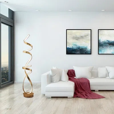Artiva Usa Orchestra 68w Unique Modern Design 63"h Led Floor Lamp In Black