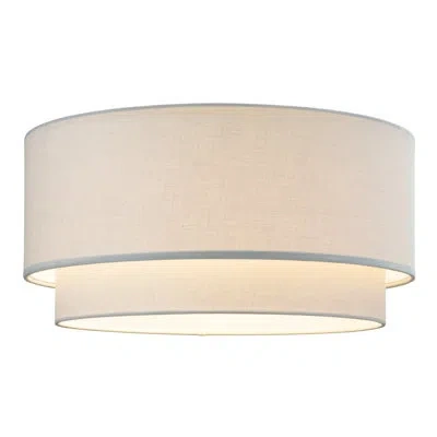 Artiva Usa Premium Double Drum Linen Shade With Bonus Harp & Finial-ivory