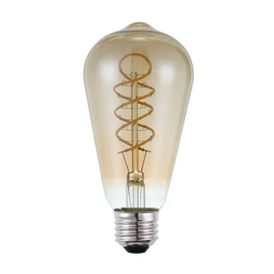 Artiva Usa St21 Edison Amber Spiral Led Dimmable Light Bulb(set Of 5)
