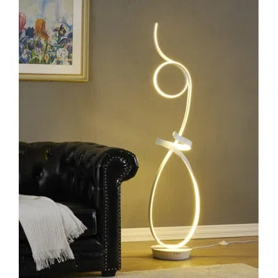 Artiva Usa Symphonie  68w  Unique Modern Led Floor Lamp In Matt White
