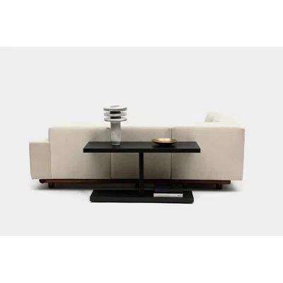 Artless 2020 Console Table In Black Oak,powder Coated Matte Black